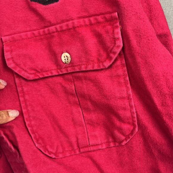 Vintage Cabela’s Brushed Flannel Shacket XL Embroidered Labrador Dog Heavyweight - Picture 13 of 16